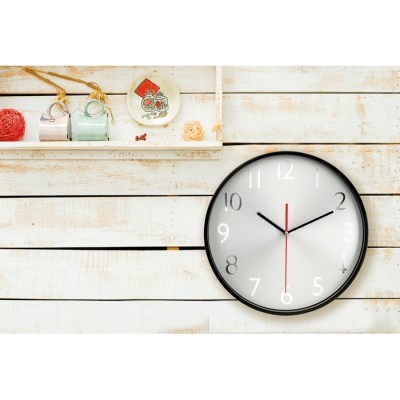 Reloj pared esfera plateada personalizada